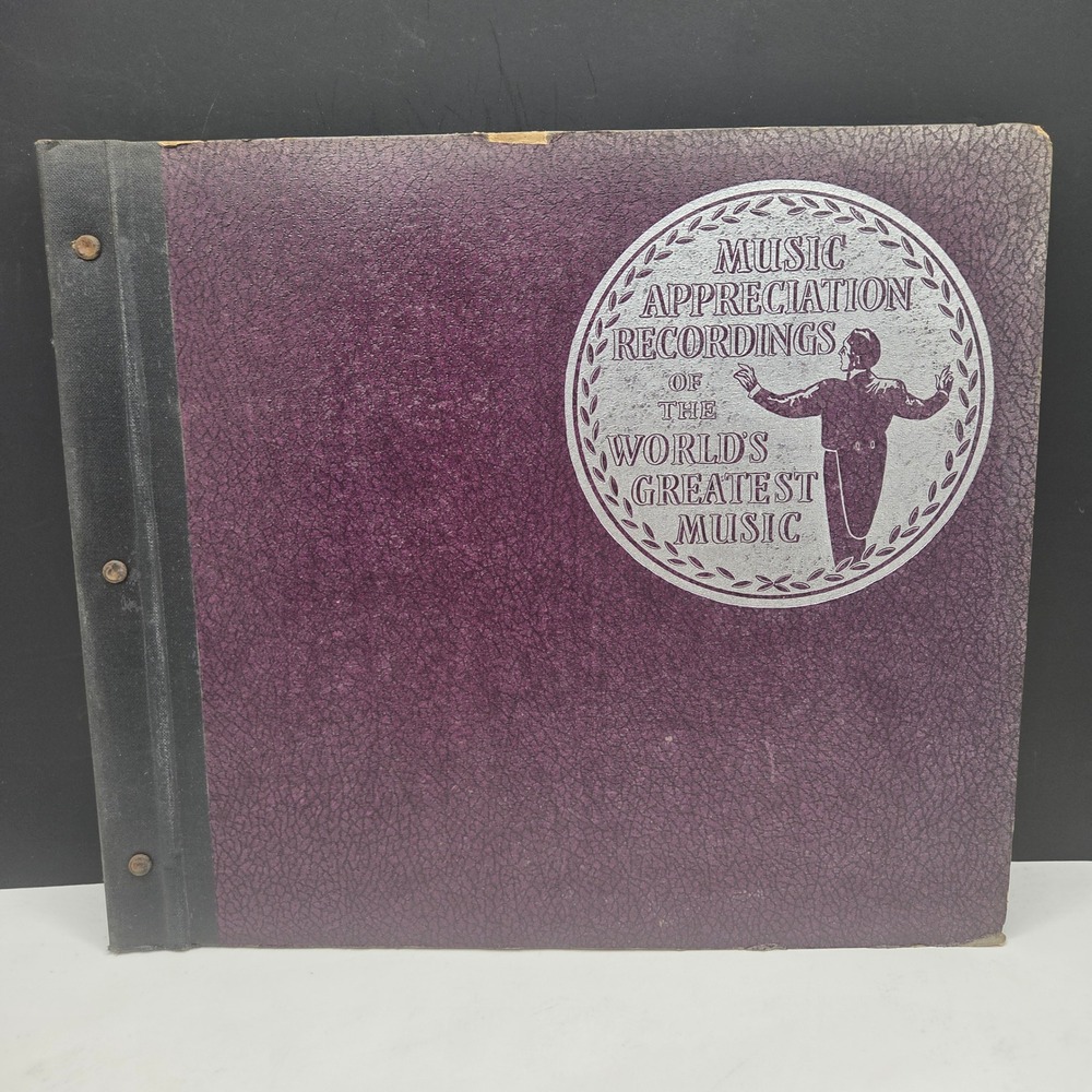 Beethoven Symphony No 7 Music Appreciation Records 5 Disk Set 78 RPM 1941 VTG